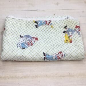 Vintage Raggedy Ann & Andy plaid kids baby quilted blanket